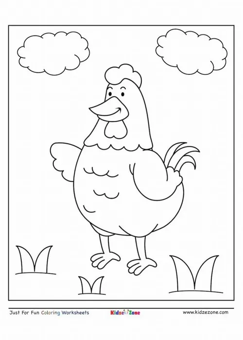 Bức tranh gà con vàng tươi chạy quanh sân vui cho bé 3 tuổi