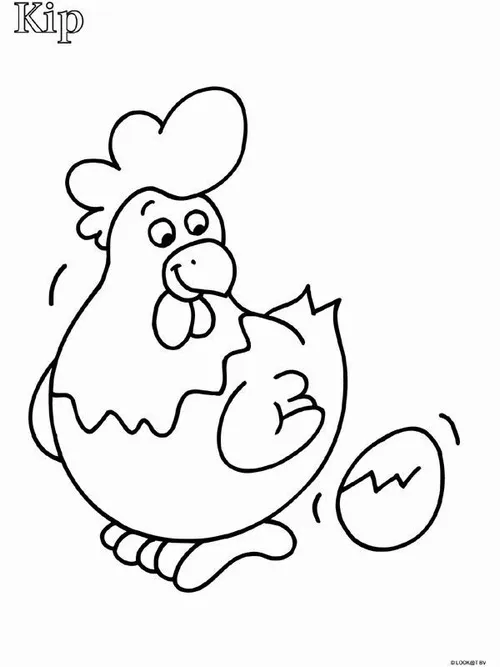 Mẫu tranh tô màu con gà giúp bé rèn kỹ năng tập trung