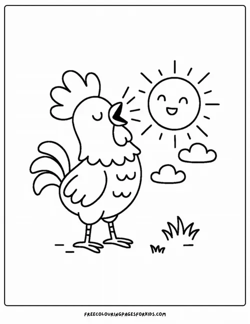 Hình tô gà mái với ổ trứng tròn và rơm khô vàng