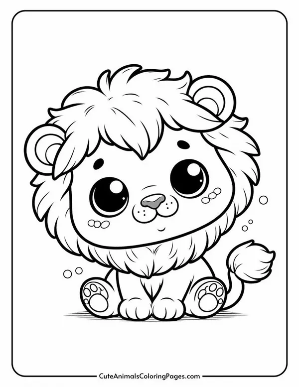 Bộ tranh tô màu sư tử con dễ thương làm quà cho trẻ nhỏ