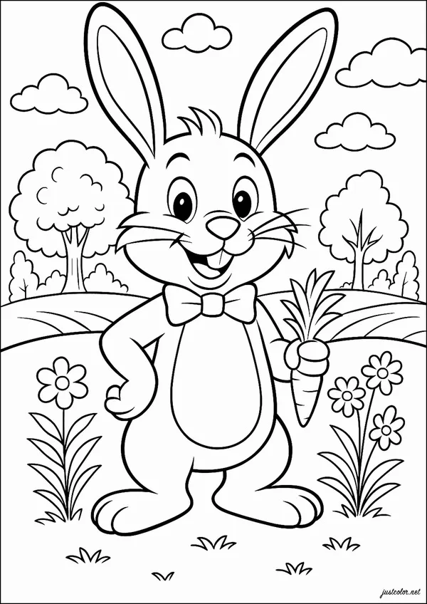 Hoạt động tô màu thỏ hồng giúp trẻ phát triển kiên nhẫn