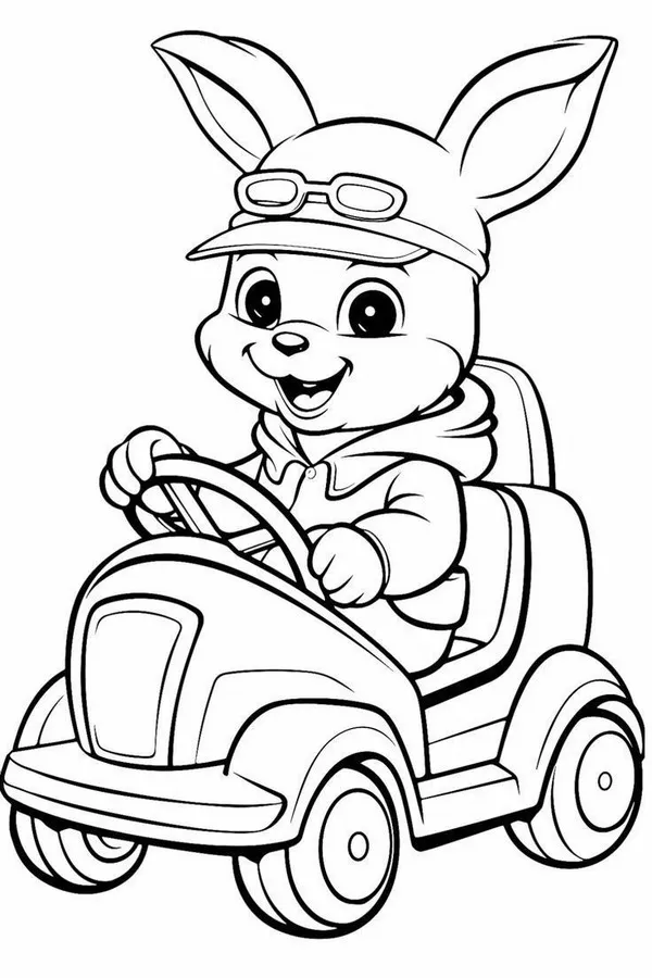 Hình tô màu con thỏ đơn giản cho bé mới học vẽ