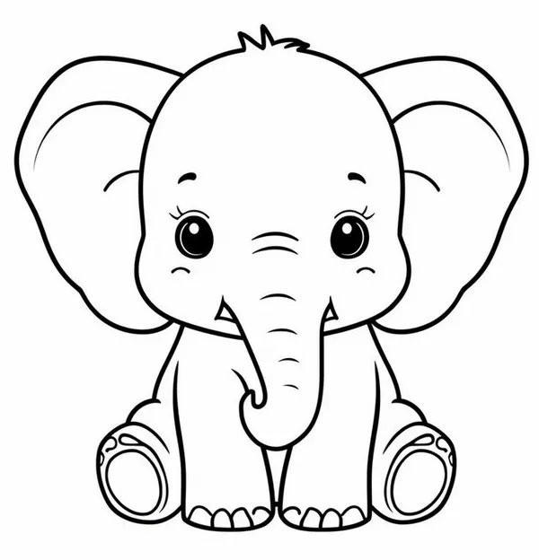 Tô màu voi con hiền hòa cùng cha mẹ tạo kỷ niệm đẹp