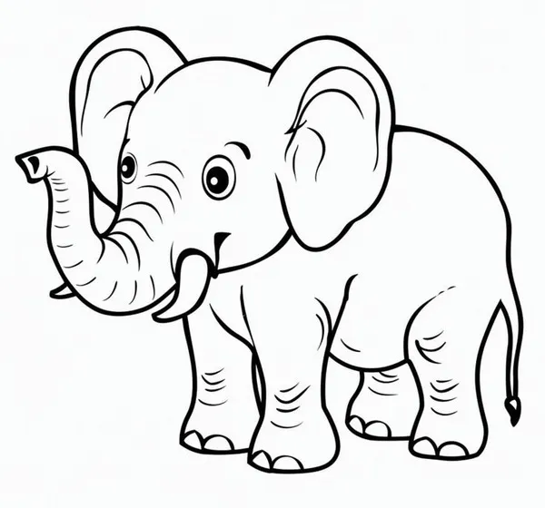 Bộ tranh tô màu con voi mẹ và voi con cực dễ thương