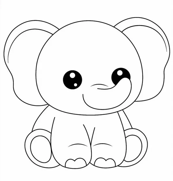 Tô màu voi con học phun nước giúp bé rèn sự kiên nhẫn