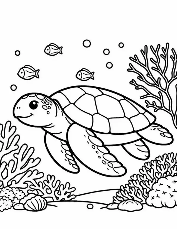 Tranh tô màu cá voi đang hát giữa đại dương xanh.