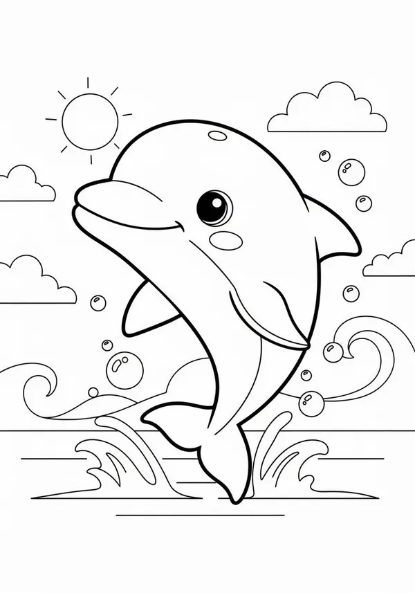 Bức tranh tô bạch tuộc tám chân vui nhộn đáng yêu.