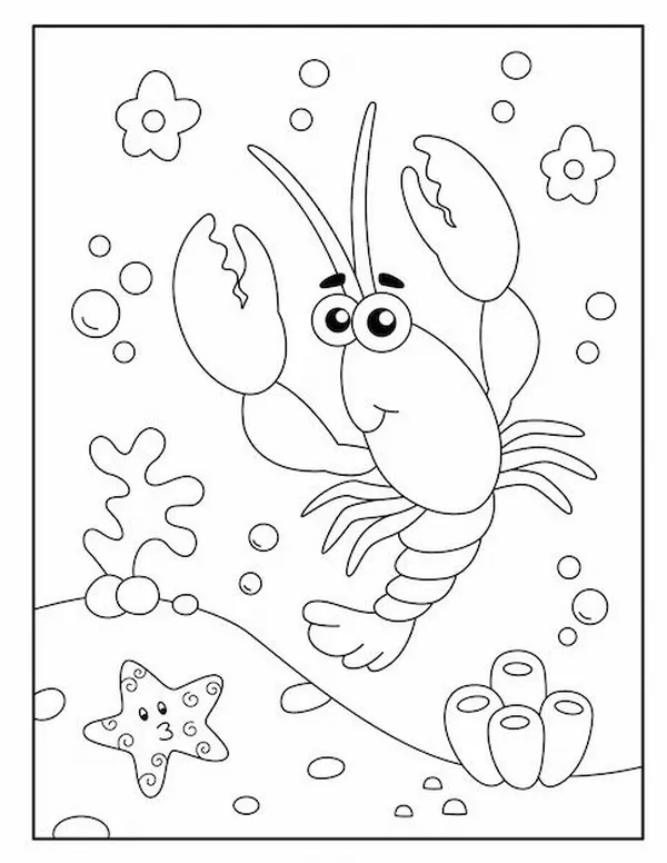 Tờ giấy tô màu cá hề Nemo bơi quanh hải quỳ.