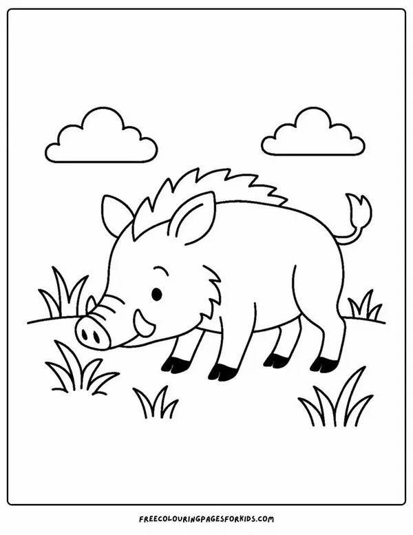 Tranh tô màu con vật sống trong rừng xanh cho trẻ tập tô.