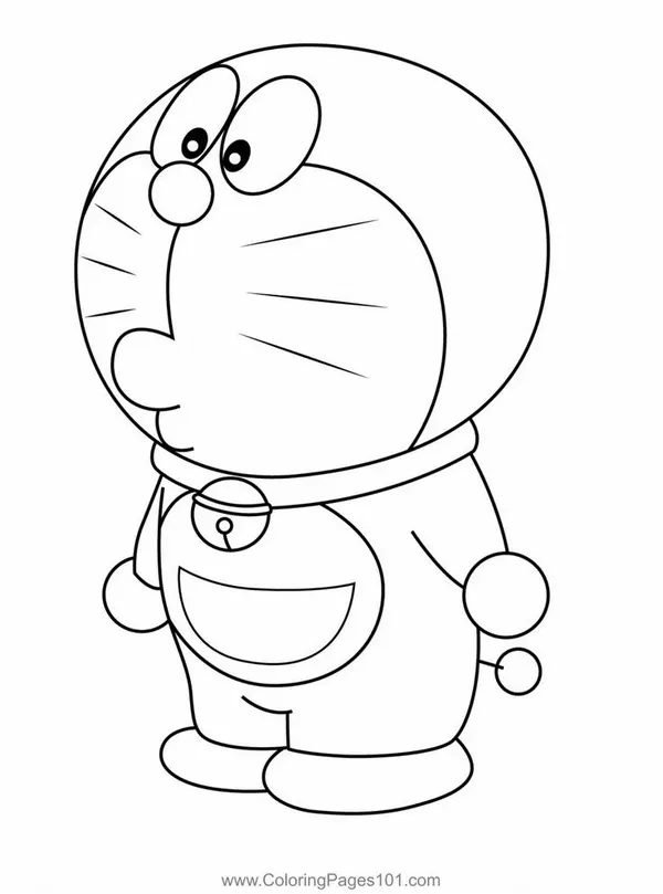 Trang tô màu Doraemon đội chong chóng tre bay khắp nơi