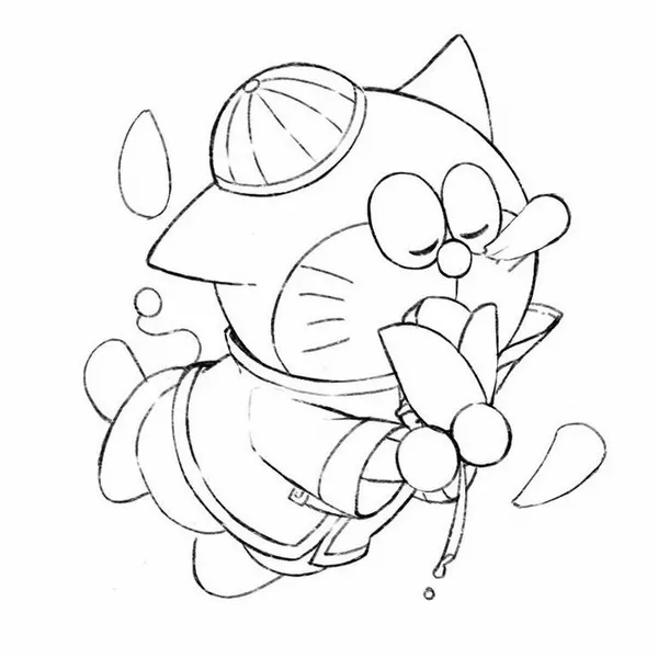 Trang tô màu Doraemon cùng Nobita và Shizuka thật vui