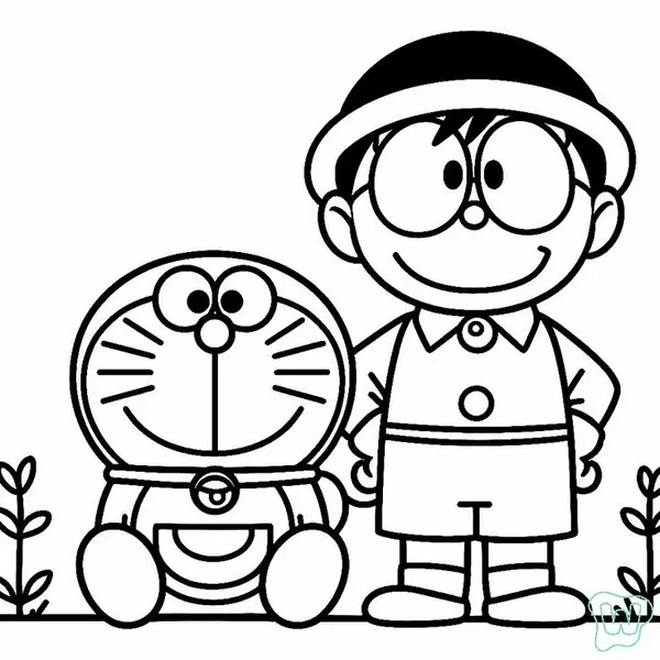 Bộ tranh tô mèo ú Doraemon giúp bé học kiên nhẫn
