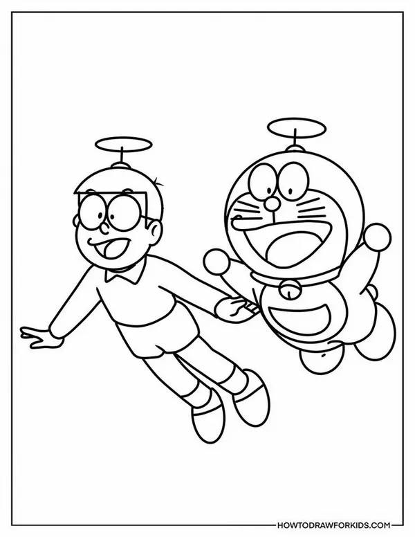 Tranh tô màu Doremon và các bạn đáng yêu – món quà học tập thú vị cho bé nhỏ