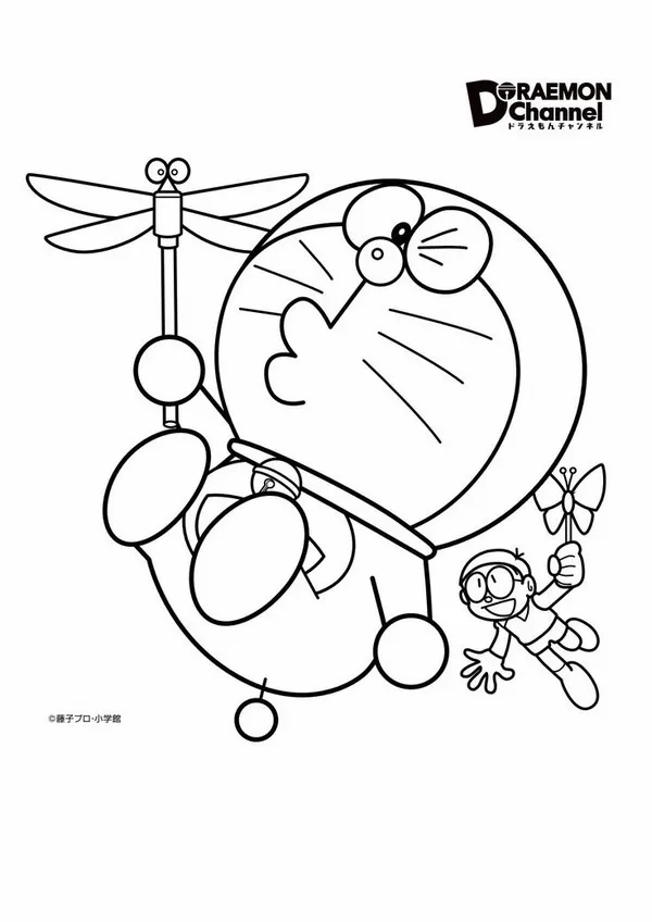 Tranh tô màu Doremon và các bạn – thế giới hoạt hình vui nhộn cho bé yêu