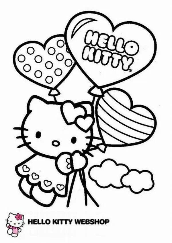 Tranh tô màu Hello Kitty cho bé phát triển sáng tạo