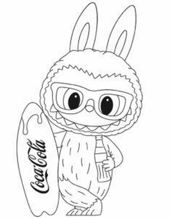 Tờ giấy tô Labubu ngộ nghĩnh cho bé tập làm nghệ sĩ nhỏ