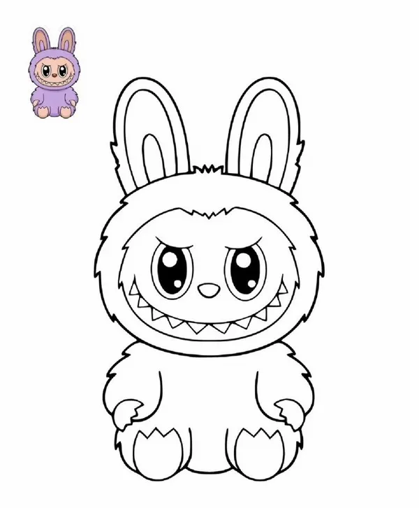 Hình vẽ Labubu đáng yêu giúp trẻ cảm nhận nghệ thuật