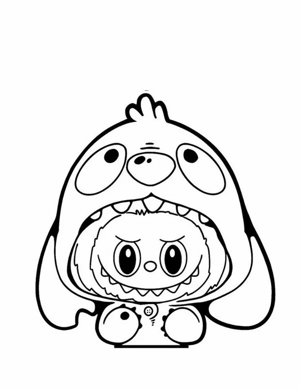 Bộ tranh tô Labubu cho trẻ em phát triển kỹ năng sáng tạo