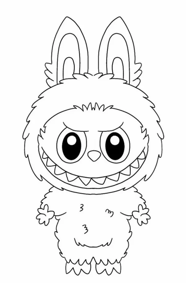 Trang tô màu Labubu và bạn bè đáng yêu trong khu rừng