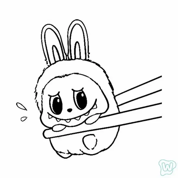 In ngay 80+ Tranh Tô Màu Labubu Album 1 phong cách cute creepy giúp bé tô màu sáng tạo