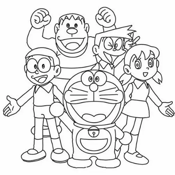 Hình tô Nobita và Shizuka tặng hoa cực dễ thương