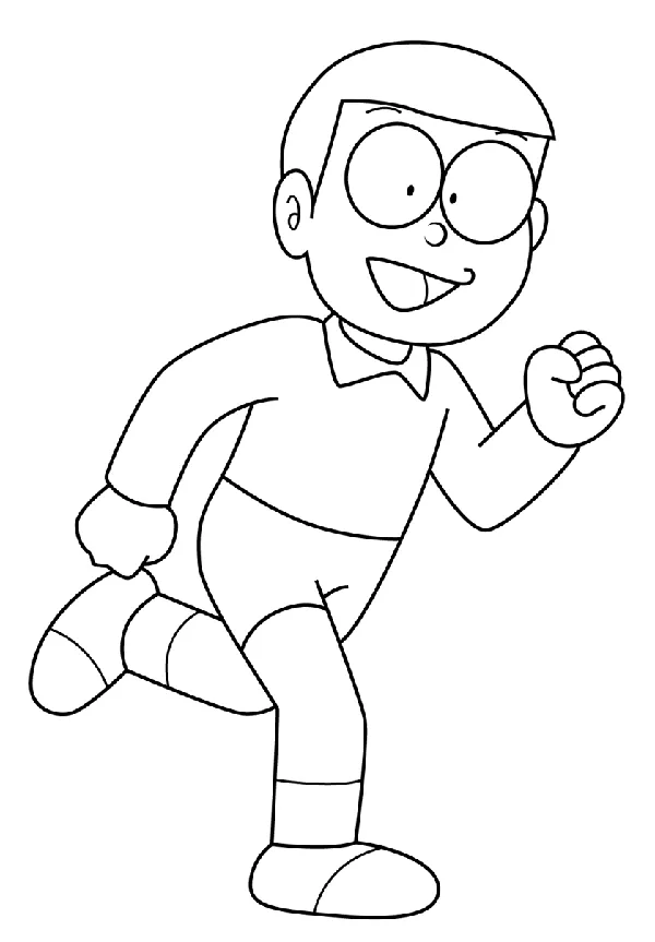 Trang tô màu Nobita đáng yêu giúp cả nhà thư giãn cuối tuần