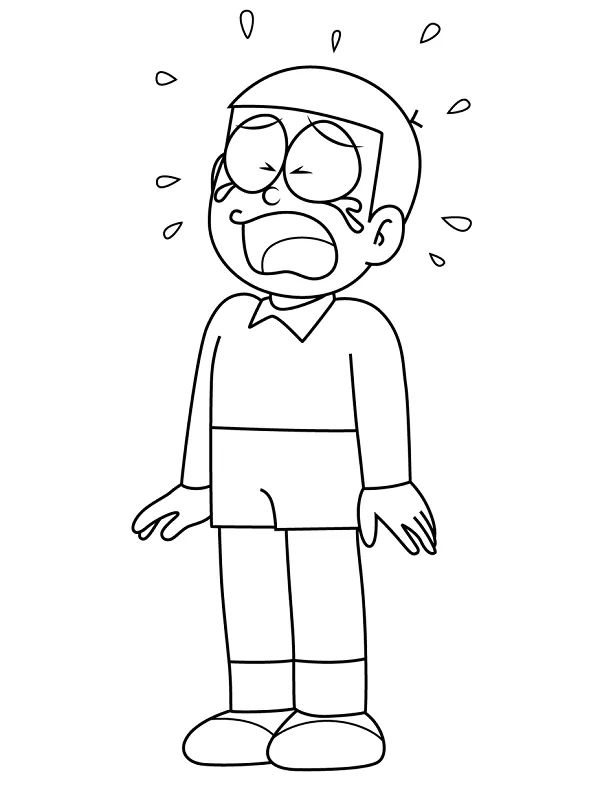 Tô màu Nobita giúp bé học tính kiên trì và biết chia sẻ