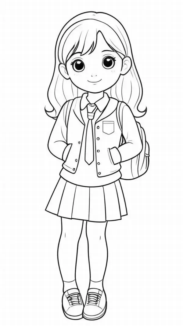 78 Tranh tô búp bê giấy áo khoác ngắn, váy caro đỏ.