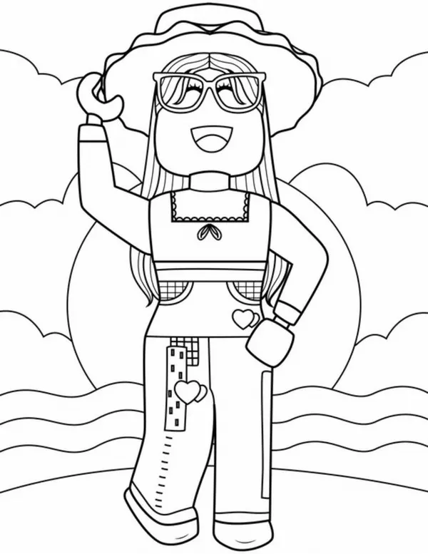 90 Hình vẽ Roblox nữ tóc xoăn dễ thương đang nhảy múa