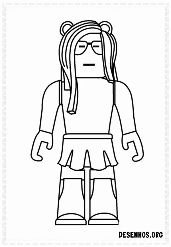 93 Tô màu Roblox nhân vật nữ cầm điện thoại cực sành điệu