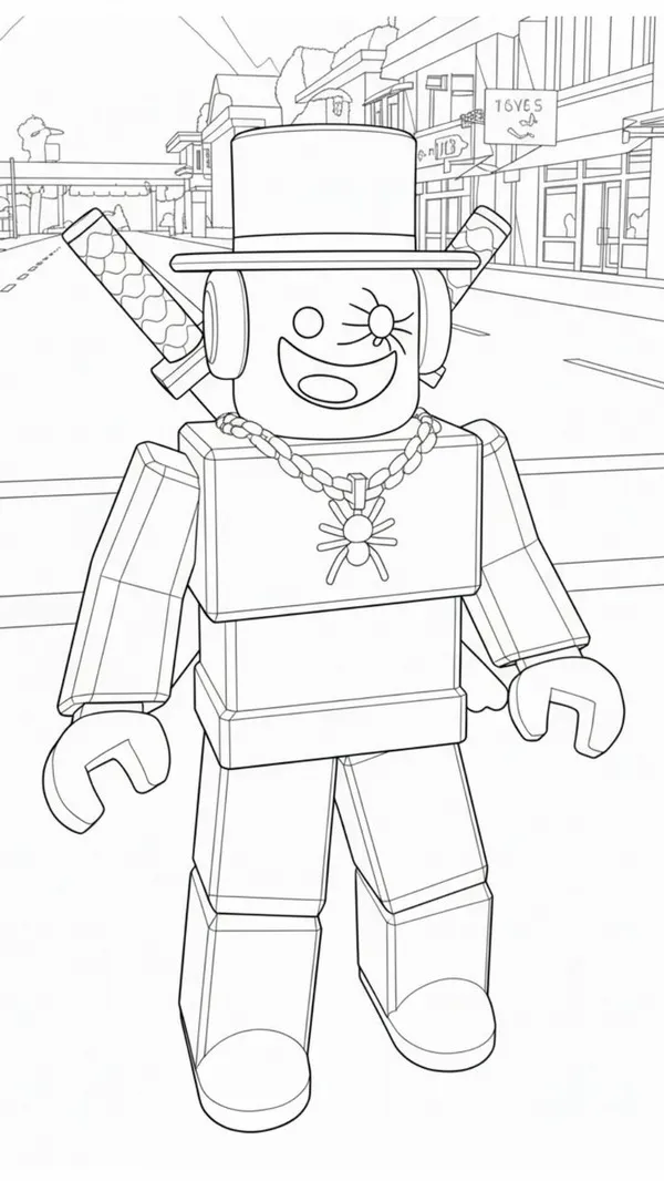 30 Trang tô màu Roblox Noob cười tươi trong game phiêu lưu