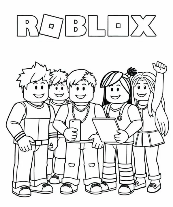 33 Hình vẽ Roblox cực sinh động giúp bé khám phá màu sắc