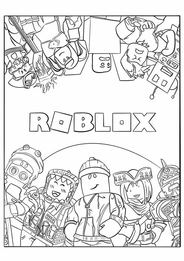 22 Trang tô màu nhân vật Roblox cực ngầu với áo choàng đỏ rực