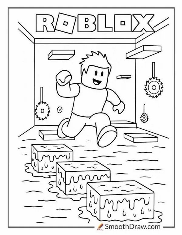 41 Tranh vẽ Roblox hành động cho bé yêu thích nhân vật ngầu