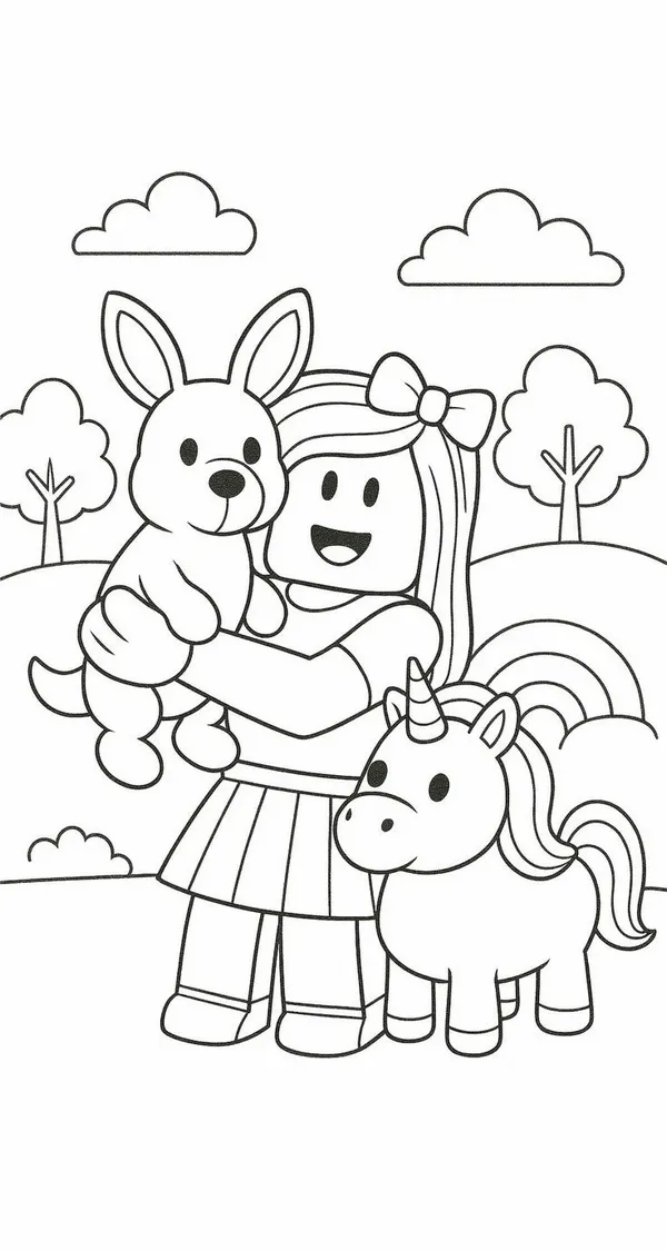 84 Hoạt động tô màu Roblox nữ giúp bé rèn tính tỉ mỉ