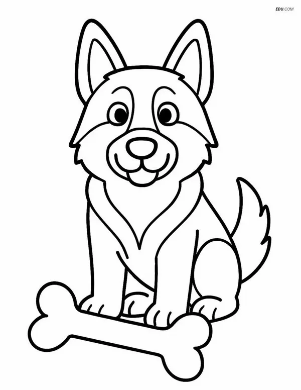 Bức tranh tô màu chú thỏ trắng gặm cà rốt ngon lành.