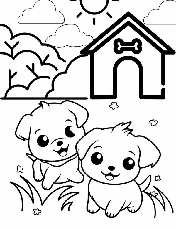 Bức tranh tô mèo con liếm sữa trong chiếc bát nhỏ.