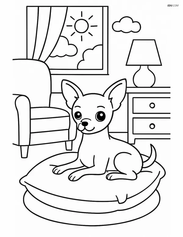 Mẫu tranh tô mèo nằm trong giỏ hoa xinh xắn.