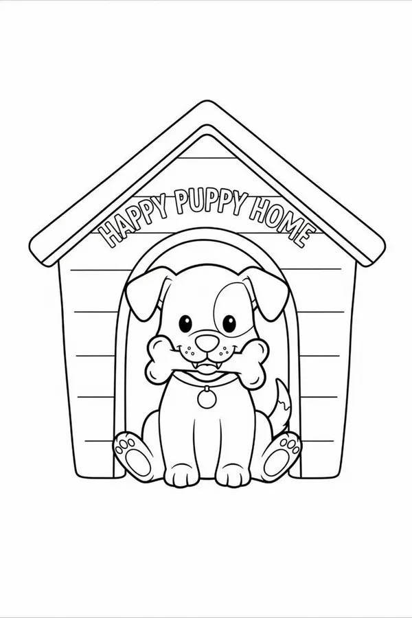 Tranh tô vật nuôi chó mèo giúp bé nhận biết động vật.