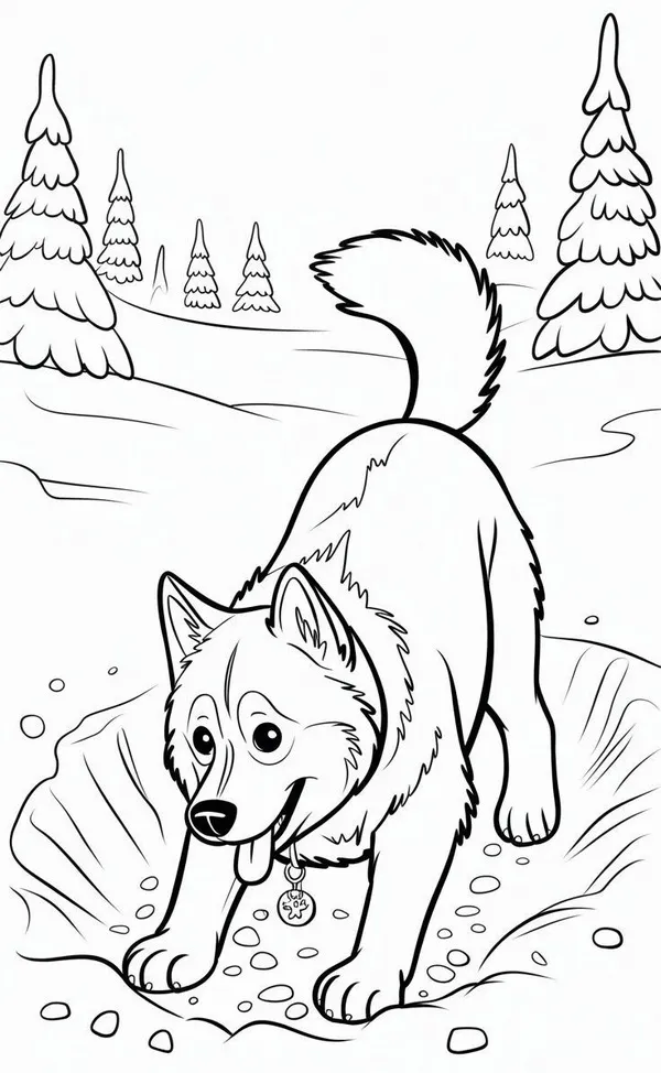 Trang tập tô mèo con và quả bóng len đỏ.