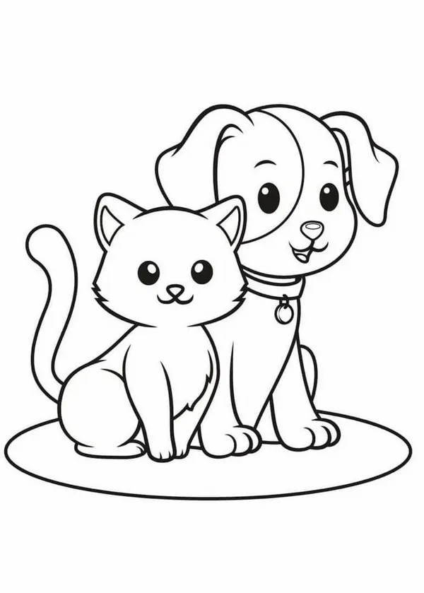 Hoạt động tô màu gà mẹ và đàn gà con tung tăng.