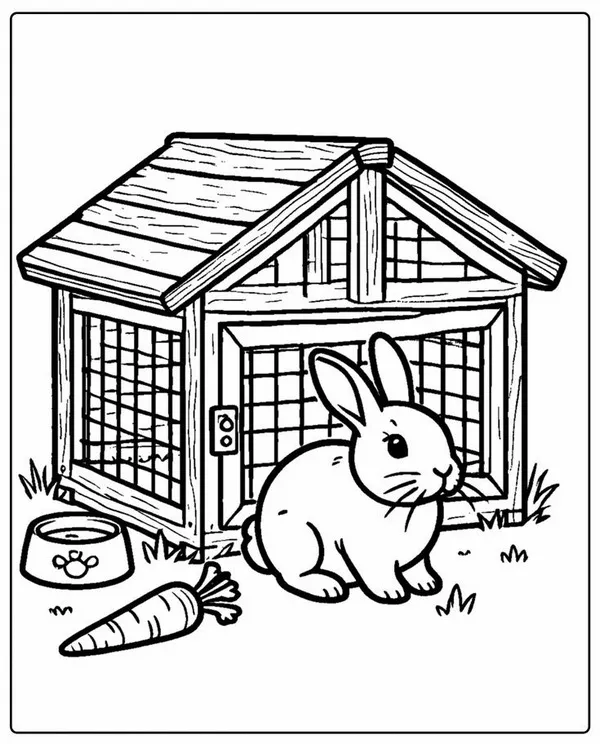 Mẫu tranh tô mèo con đang nằm ngủ say giấc.