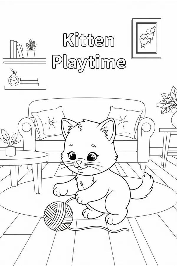 Hình tô màu mèo và thỏ giúp bé yêu quý động vật.