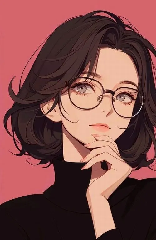 Hình profile cute đeo kính tạo nhìn không chán.