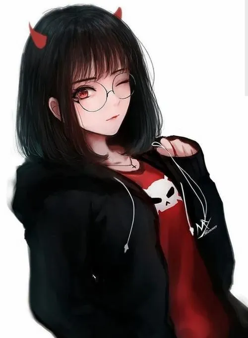 Ảnh avatar nữ đeo kính tròn với thần thái chill, phong cách cute ngầu.