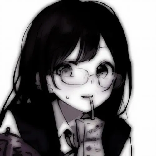 Hình đại diện cute kính gọng vuông tạo điểm nhấn khuôn mặt.