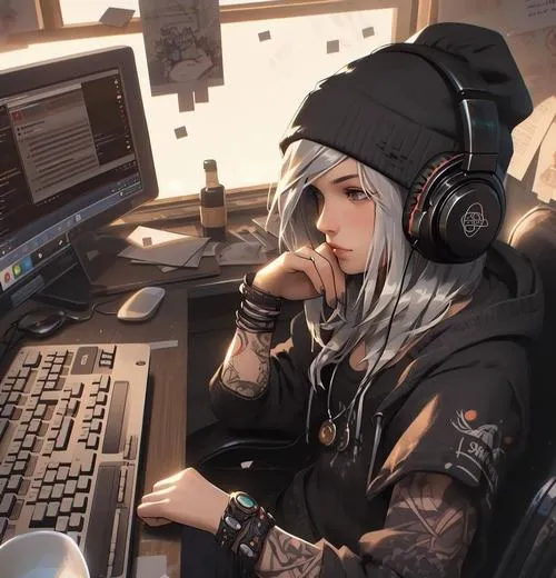 Ảnh đại diện cá nhân trong phòng ngủ với ánh sáng lạnh.