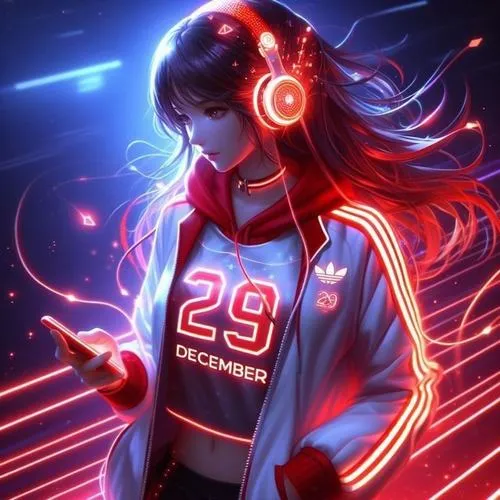 Ảnh avatar nữ đeo tai nghe không dây giữa thế giới âm thanh cá nhân.