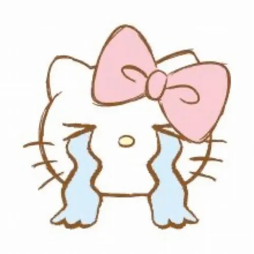 Kitty rưng rưng bên thỏ Mofy như muốn kể một chuyện dài.