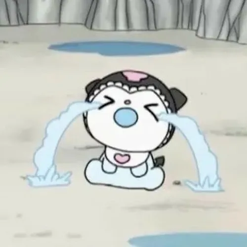 Hình Kitty khóc nép sát mèo Chococat đen, lòng chất đầy lo âu.